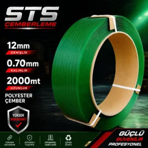 12mm 0.70mm 2000 metre Polyester Çember