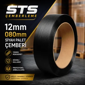 12mm 080mm Siyah Palet Çemberi
