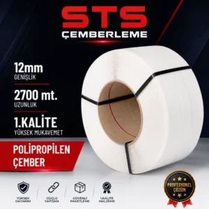 12mm Beyaz 2700 mt. Polipropilen Çember 1.Kalite