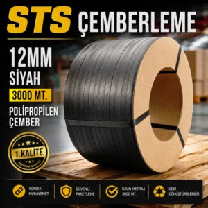 12mm Siyah 3000 mt. Polipropilen Çember 1.Kalite