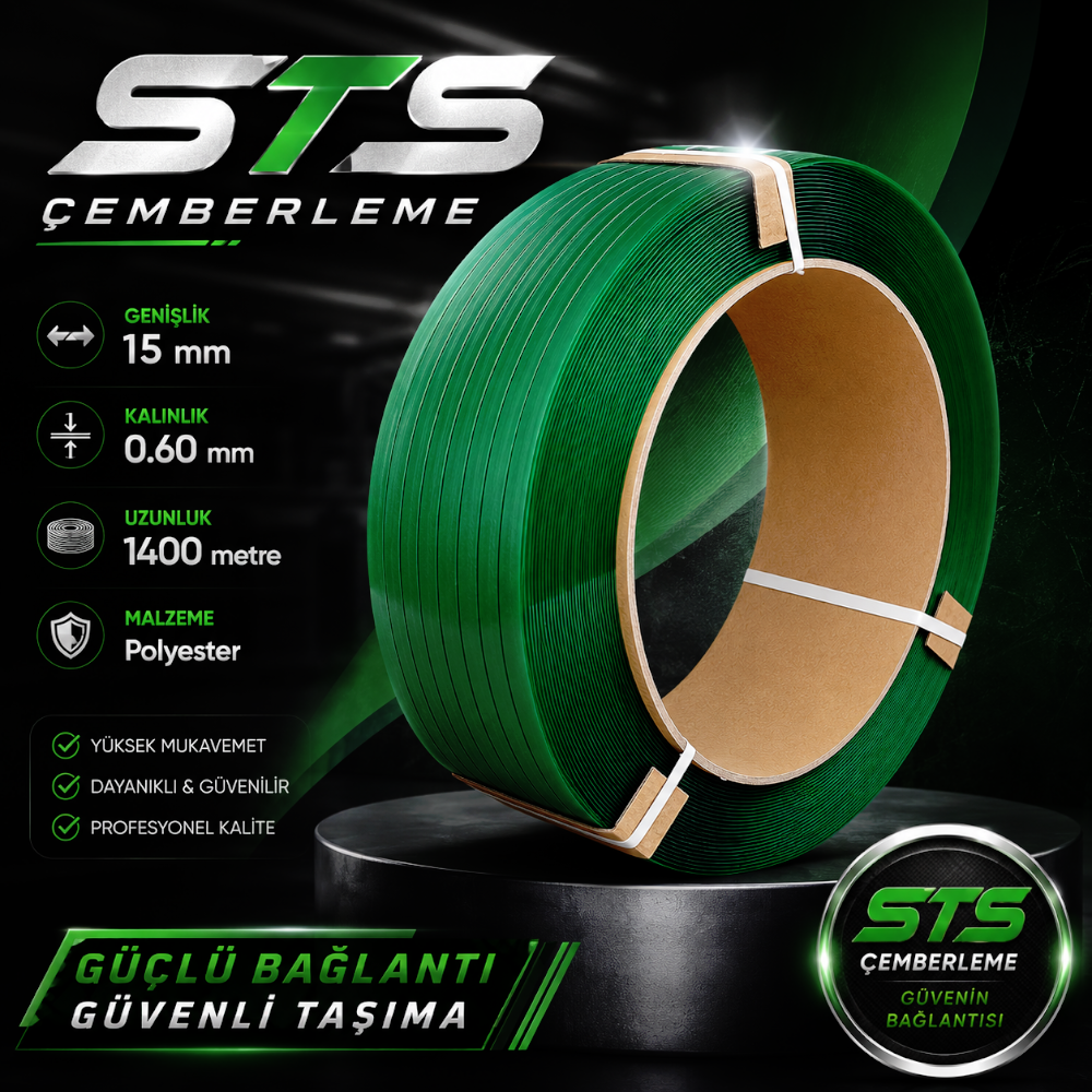15mm 0.60mm 1400 metre Polyester Çember 15mm 0.60mm 1400 metre Polyester Çember