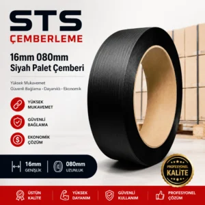 16mm 080mm Siyah Palet Çemberi