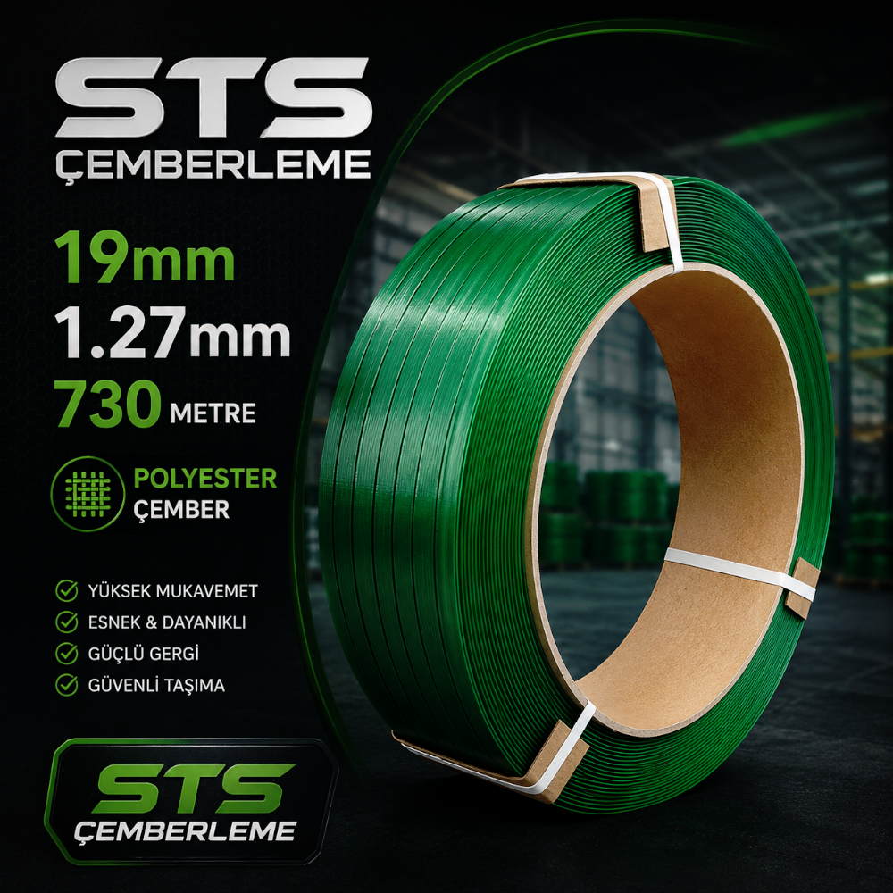 19mm 1.27mm 730 metre Polyester Çember 19mm 1.27mm 730 metre Polyester Çember