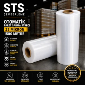 23 mikron 1500 metre Otomatik Palet Sarma Streci