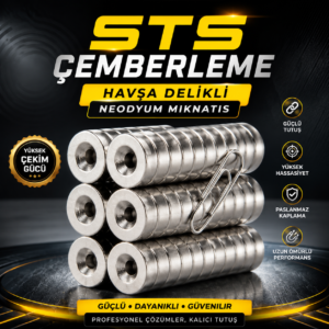 Havşa Delikli Neodyum Mıknatıs