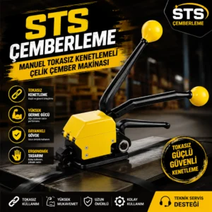 Manuel Tokasız Kenetlemeli Çelik Çember Makinası