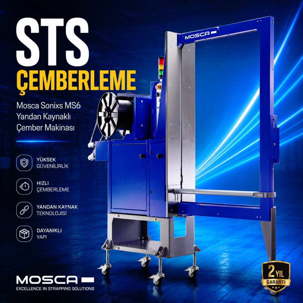 Mosca Otomatik Yatay Çemberleme Makinası Sonixs MS6H Mosca Otomatik Yatay Çemberleme Makinası Sonixs MS6H