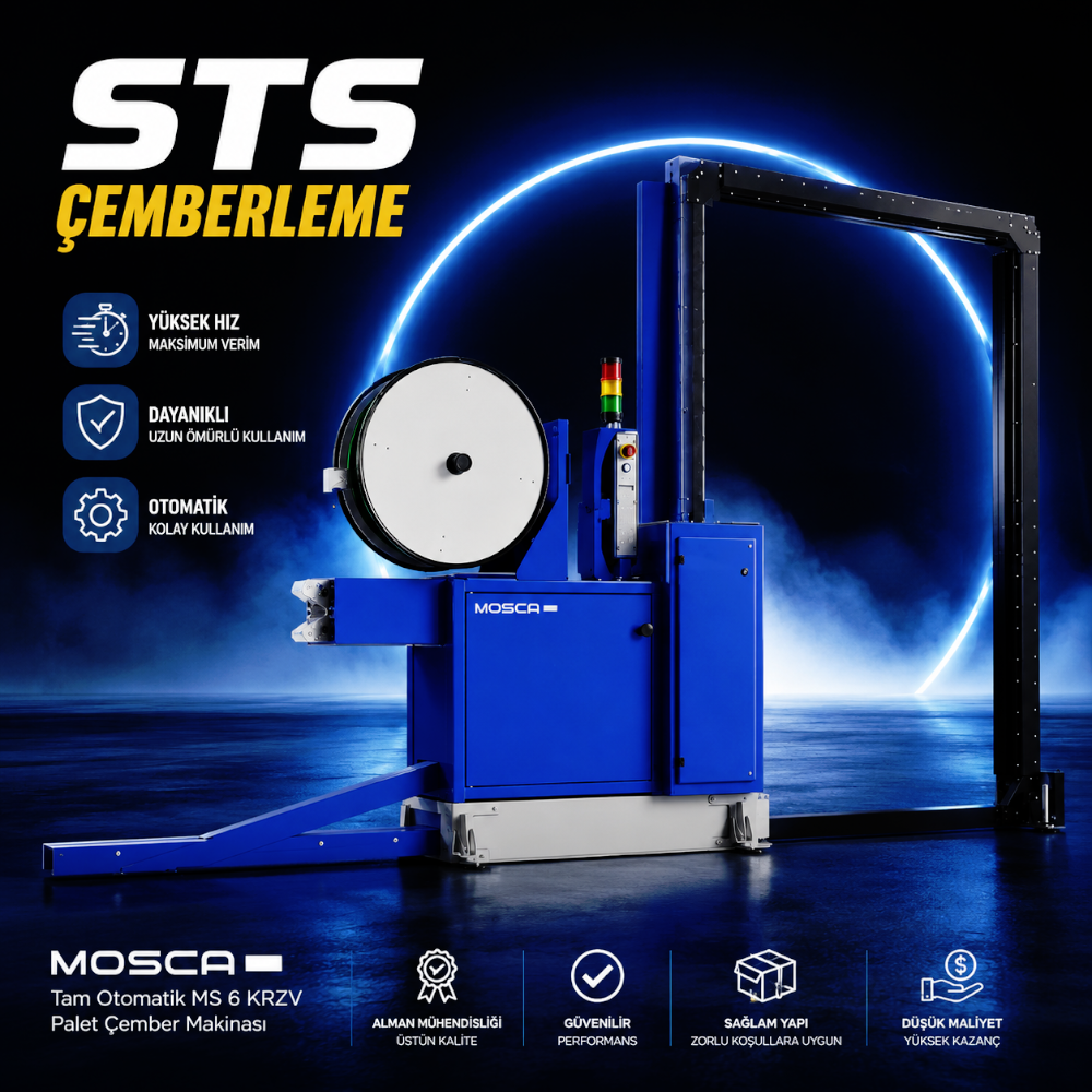 Mosca Tam Otomatik MS 6 KRZV Palet Çember Makinası Mosca Tam Otomatik MS 6 KRZV Palet Çember Makinası