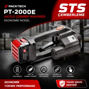 Packtech Akülü Çember Makinesi PT-2000E Ekonomik Model