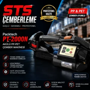 Packtech Akülü PP-PET Çember Makinesi PT-2000N