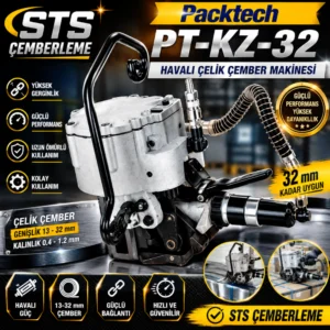 Packtech Havalı Çelik Çember Makinesi PT-KZ-32