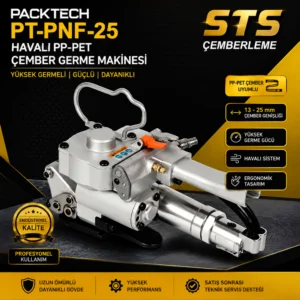 Packtech Havalı PP-PET Çember Germe Makinesi PT-PNF-25
