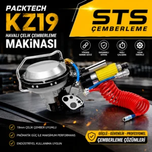 Packtech KZ19 Havalı Çelik Çemberleme Makinası