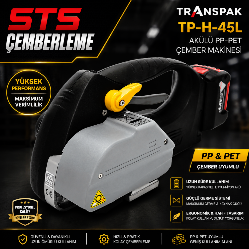 Transpak Akülü PP-PET Çember Makinesi TP-H-45L Transpak Akülü PP-PET Çember Makinesi TP-H-45L