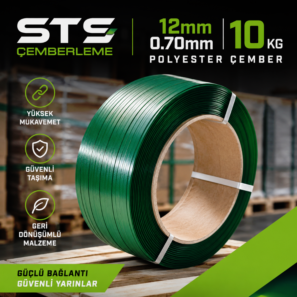 12mm 0.70mm 10 kg Polyester Çember 12mm 0.70mm 10 kg Polyester Çember