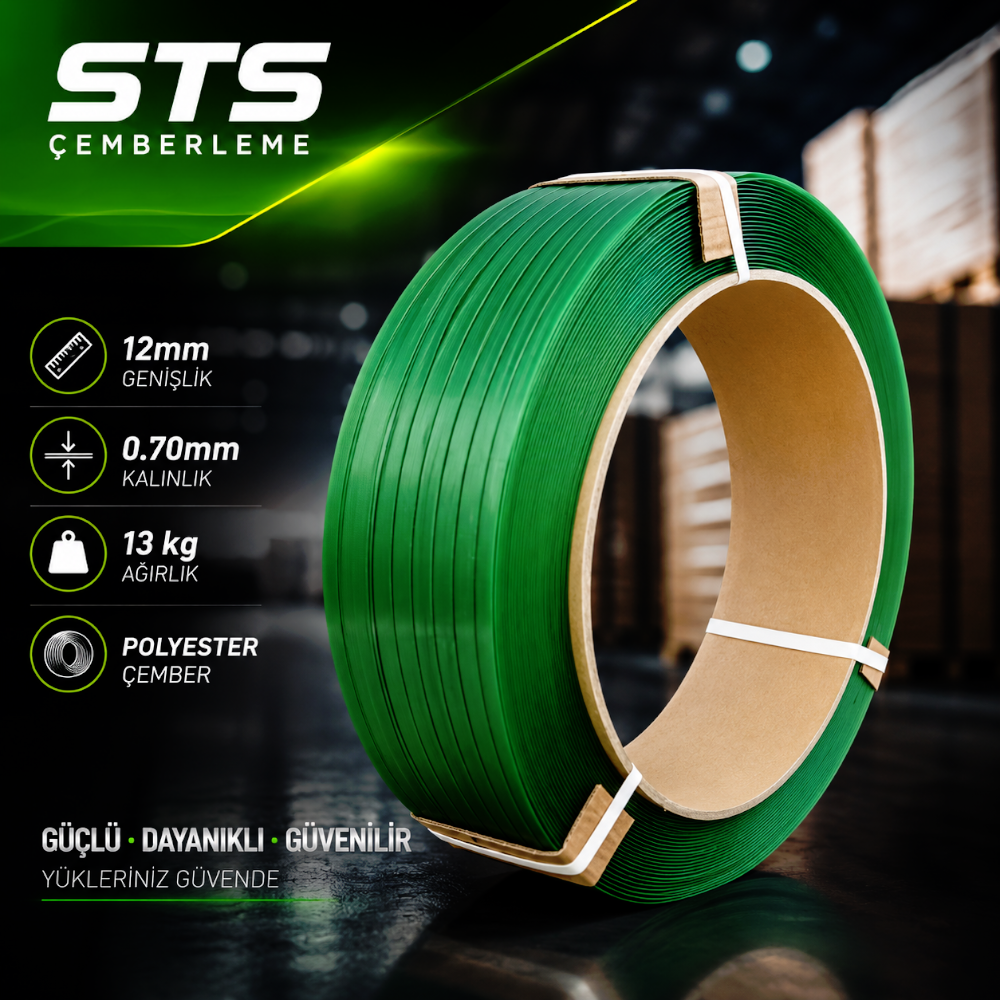12mm 0.70mm 13 kg Polyester Çember 12mm 0.70mm 13 kg Polyester Çember