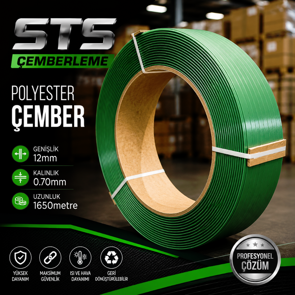 12mm 0.70mm 1650 metre Polyester Çember 12mm 0.70mm 1650 metre Polyester Çember