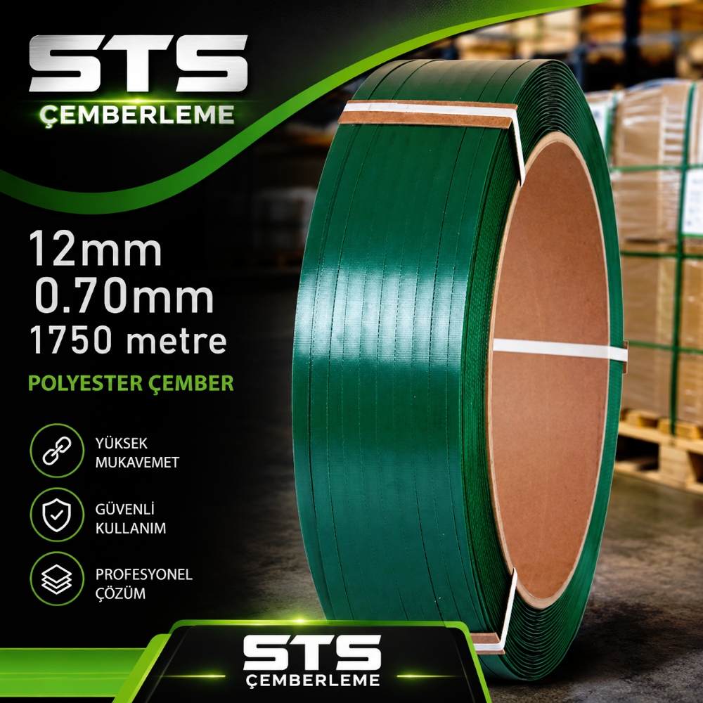 12mm 0.70mm 1750 metre Polyester Çember 12mm 0.70mm 1750 metre Polyester Çember