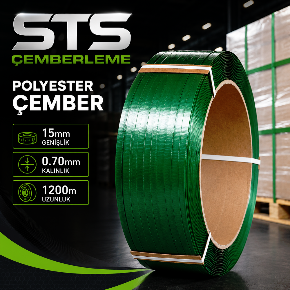 15mm 0.70mm 1200 metre Polyester Çember 15mm 0.70mm 1200 metre Polyester Çember