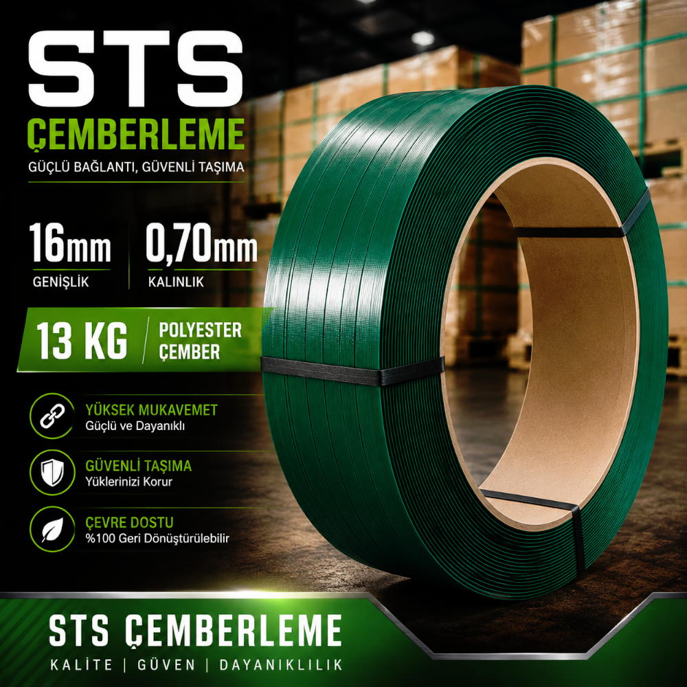 16mm 0.70mm 13 kg Polyester Çember 16mm 0.70mm 13 kg Polyester Çember
